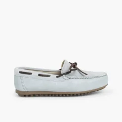 Menino Pisamonas Mocassins Menino Camurca Atacador Quadrado
