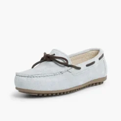 Menino Pisamonas Mocassins Menino Camurca Atacador Quadrado
