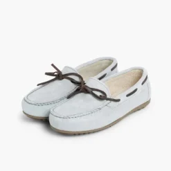 Menino Pisamonas Mocassins Menino Camurca Atacador Quadrado