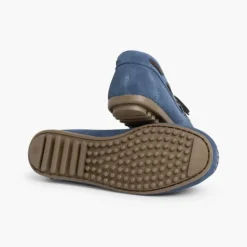 Menino Pisamonas Mocassins Menino Camurca Atacador Quadrado