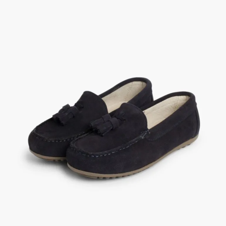 Menino Pisamonas Mocassins Menino Camurca Berloques