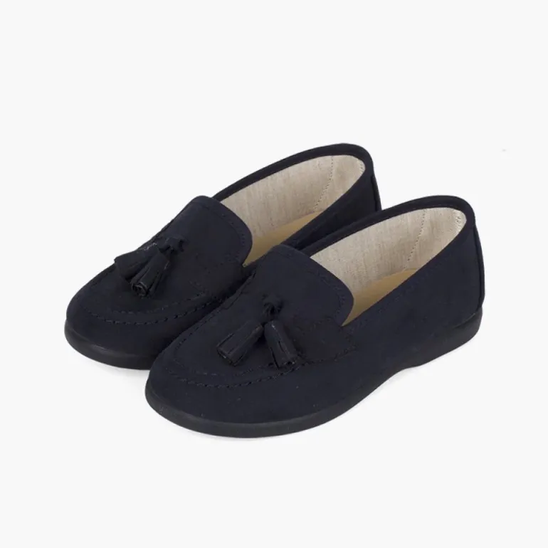 Menino Pisamonas Mocassins Meninos Pequenos Com Berloques Efeito Camurca