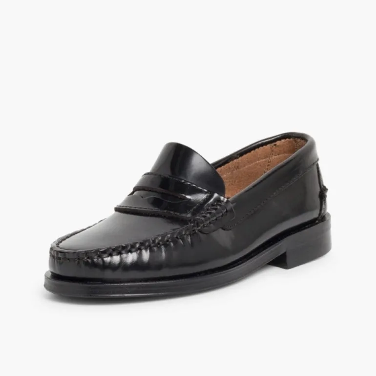 Menino Pisamonas Mocassins Pele