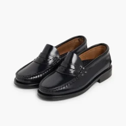 Menino Pisamonas Mocassins Pele