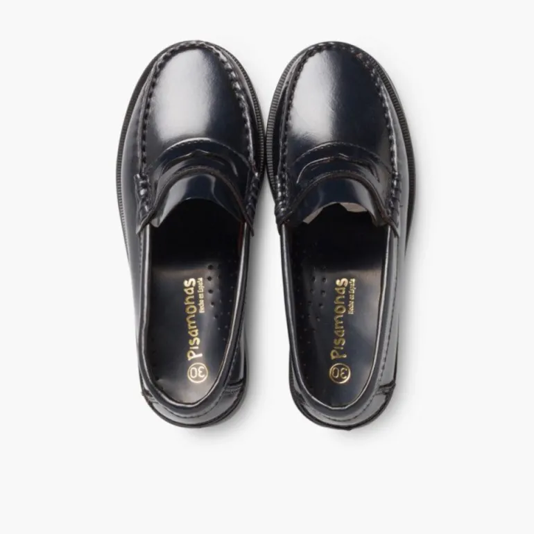 Menino Pisamonas Mocassins Pele
