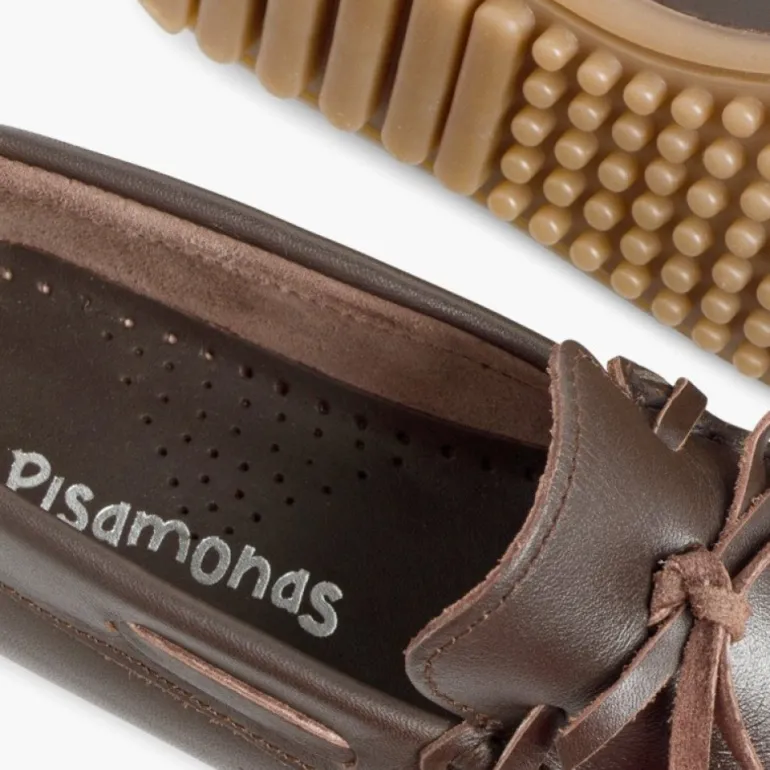 Menino Pisamonas Mocassins Pele Laco