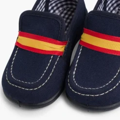 Menino Pisamonas Mocassins Tecido Bandeira Espanha