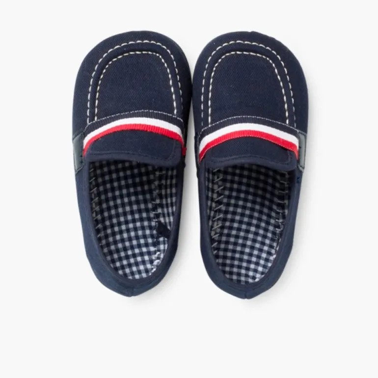 Menino Pisamonas Mocassins Tecido Bandeira