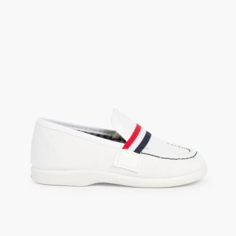 Menino Pisamonas Mocassins Tecido Bandeira