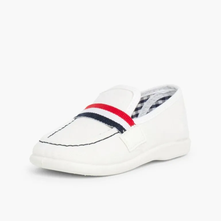 Menino Pisamonas Mocassins Tecido Bandeira