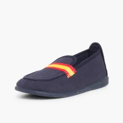 Menino Pisamonas Mocassins Tecido Bandeira Espanha Tamanhos Grandes