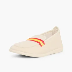 Menino Pisamonas Mocassins Tecido Bandeira Espanha Tamanhos Grandes