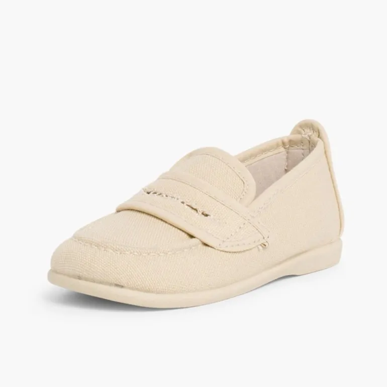 Menino Pisamonas Mocassins Tecido Liso
