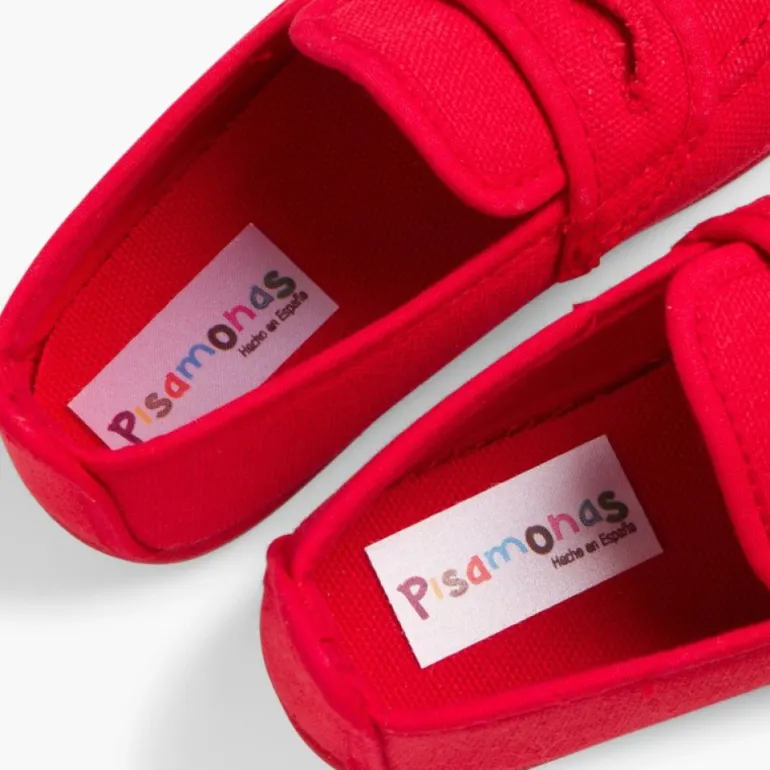 Menino Pisamonas Mocassins Tecido Liso