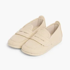 Menino Pisamonas Mocassins Tecido Liso