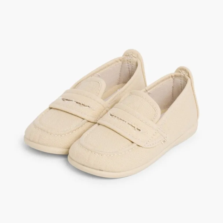 Menino Pisamonas Mocassins Tecido Liso