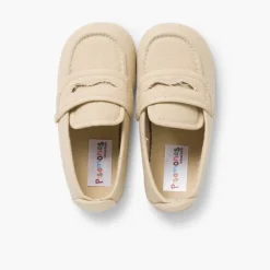 Menino Pisamonas Mocassins Tecido Liso