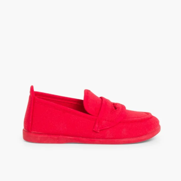 Menino Pisamonas Mocassins Tecido Liso