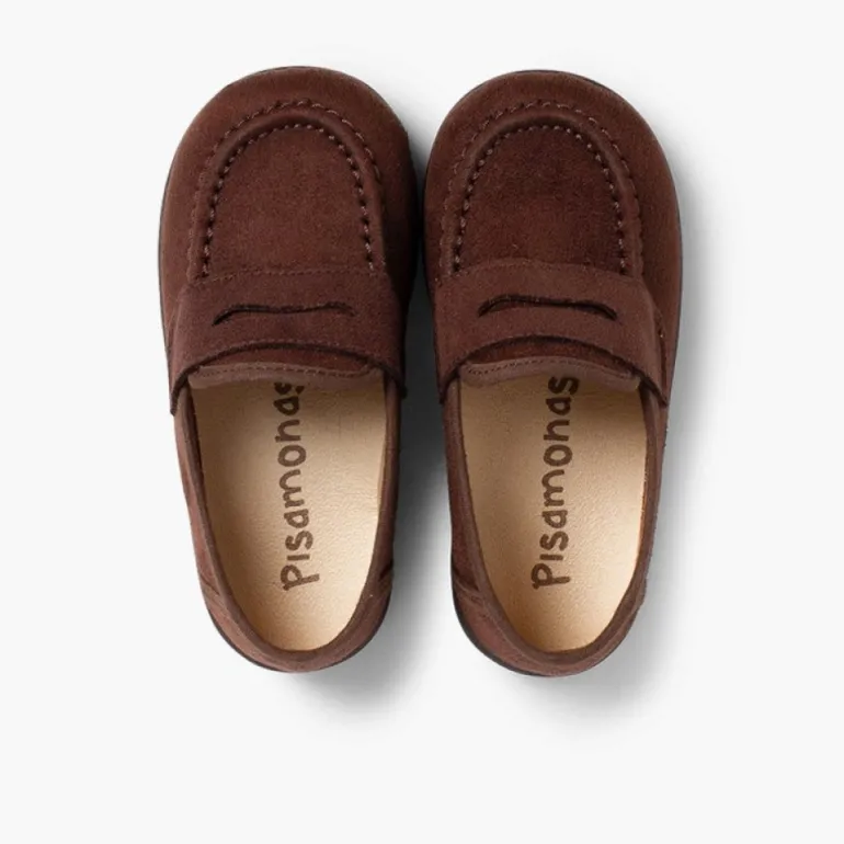 Menino Pisamonas Mocassins Tipo Camurca