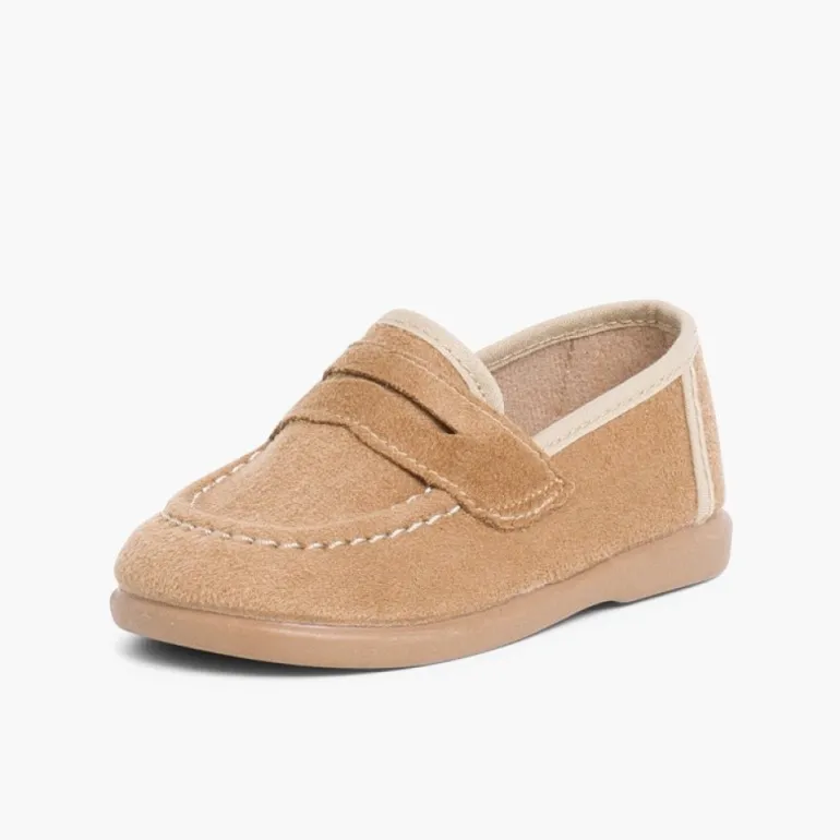 Menino Pisamonas Mocassins Tipo Camurca
