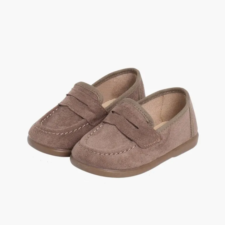 Menino Pisamonas Mocassins Tipo Camurca