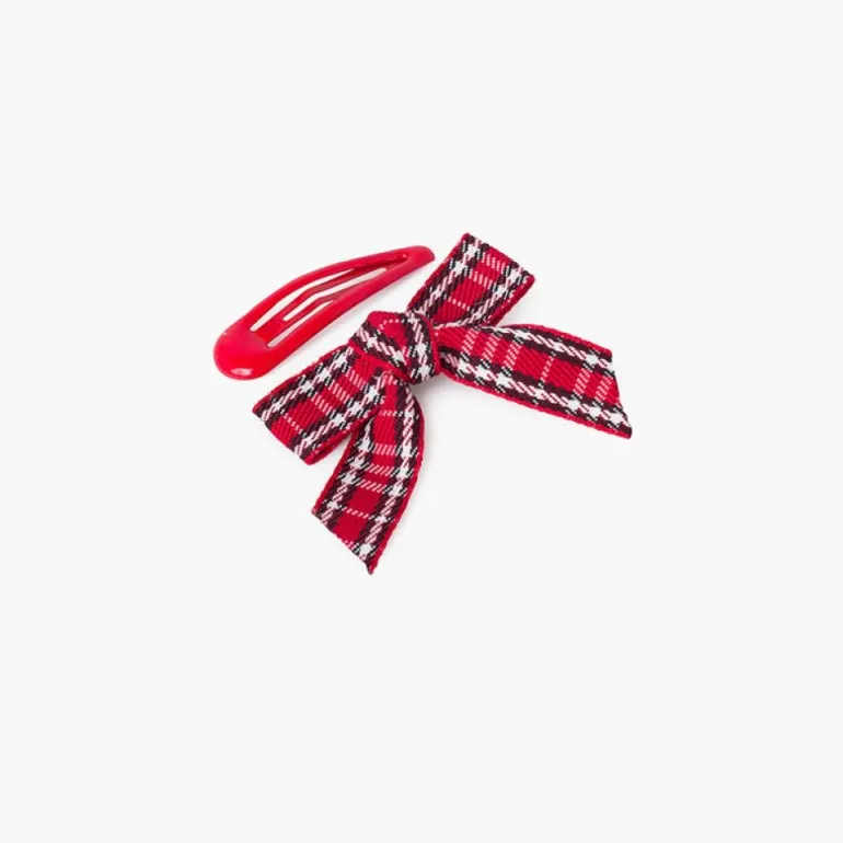 Pisamonas Pack Ganchos Classicos E Bico De Pato Com Laco Tartan