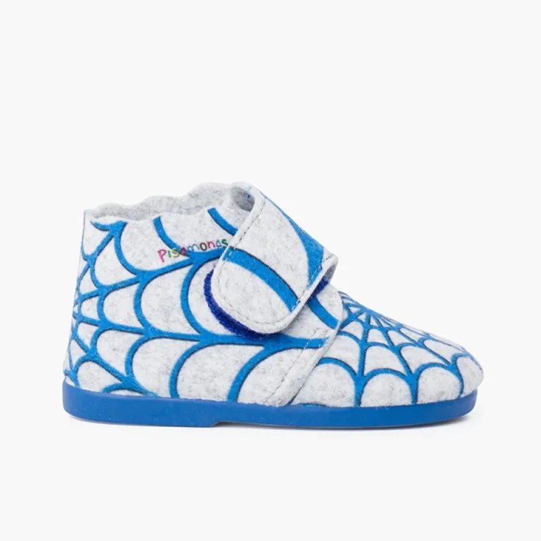 Menino Pisamonas Pantufa Bota Feltro Tira Aderente