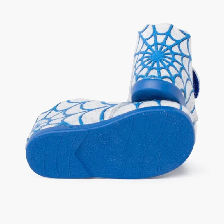 Menino Pisamonas Pantufa Bota Feltro Tira Aderente