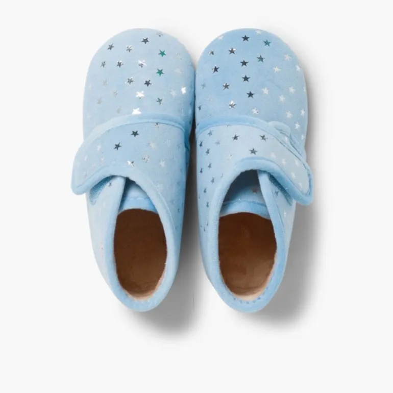 Menino Pisamonas Pantufas Bota Com Estrelinhas