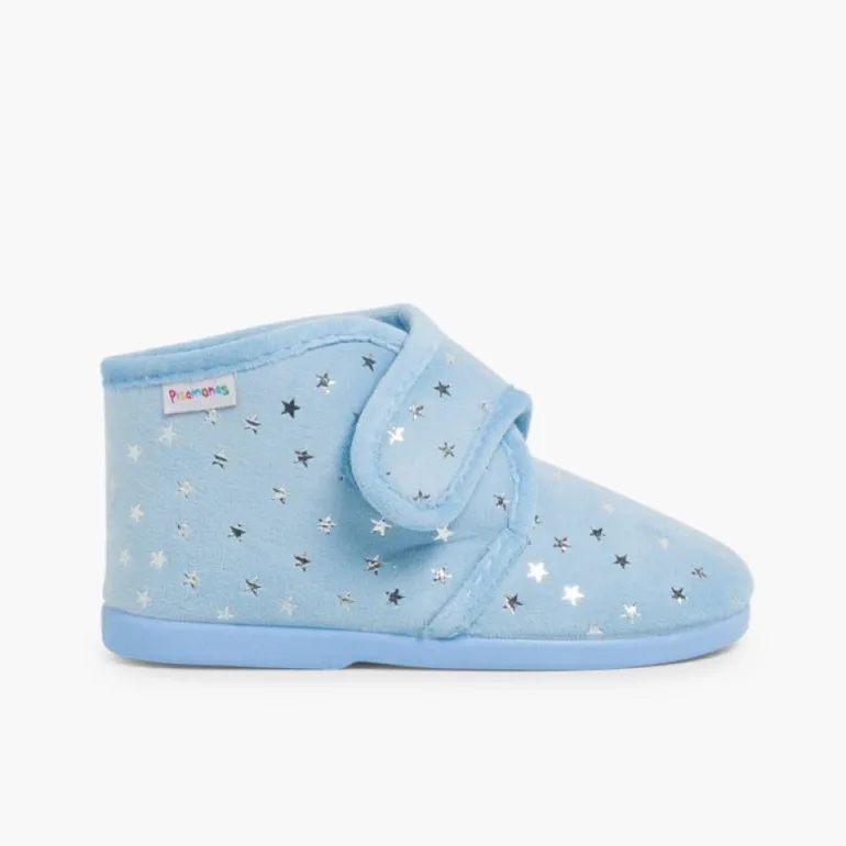 Menino Pisamonas Pantufas Bota Com Estrelinhas