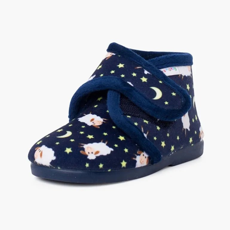 Menino Pisamonas Pantufas Bota Fecho Aderente Estampadas
