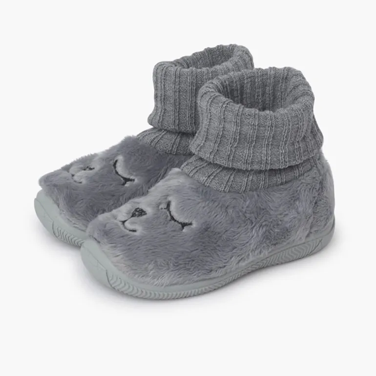 Menino Pisamonas Pantufas Ursinho Pelo Suave Meia
