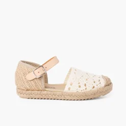 Menina Pisamonas Sandalia Alpargata Macrame Menina Com Fivela