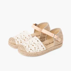Menina Pisamonas Sandalia Alpargata Macrame Menina Com Fivela