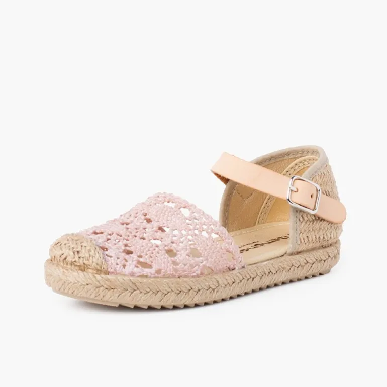 Menina Pisamonas Sandalia Alpargata Macrame Menina Com Fivela