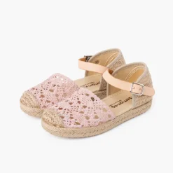 Menina Pisamonas Sandalia Alpargata Macrame Menina Com Fivela