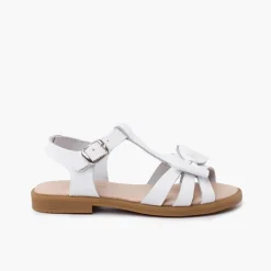 Menina Pisamonas Sandalia Pele Menina Laco Fecho Fivela