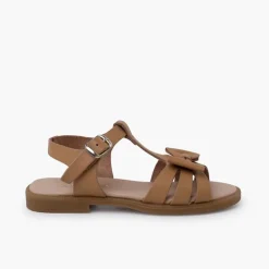 Menina Pisamonas Sandalia Pele Menina Laco Fecho Fivela