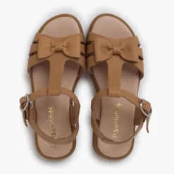 Menina Pisamonas Sandalia Pele Menina Laco Fecho Fivela