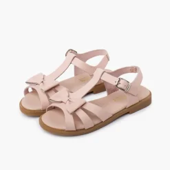 Menina Pisamonas Sandalia Pele Menina Laco Fecho Fivela