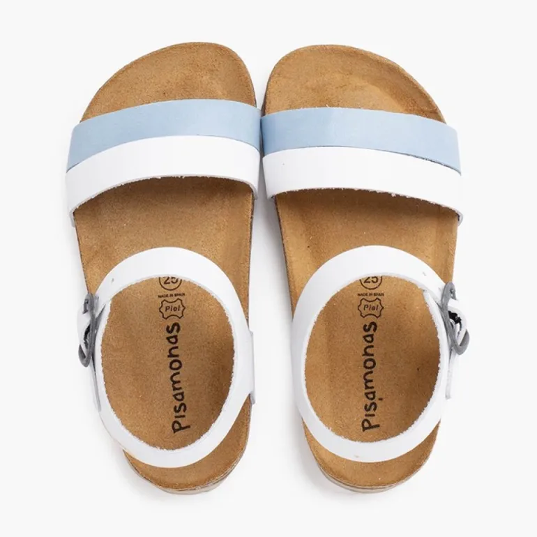 Menina Pisamonas Sandalia Tiras Bicolor Sola Bio Ergonomica