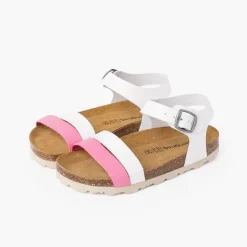 Menina Pisamonas Sandalia Tiras Bicolor Sola Bio Ergonomica