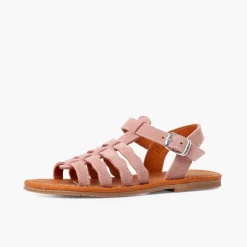 Menina Pisamonas Sandálias Camurca Tipo Gladiador Fivela