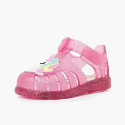 Menino Pisamonas Sandálias De Borracha Glitter Unicornio Tira Aderente