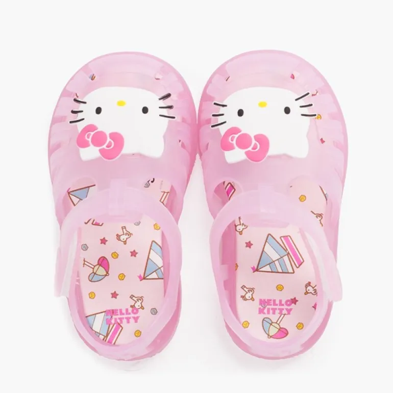 Menino Pisamonas Sandálias De Borracha Hello Kitty Fecho Aderente