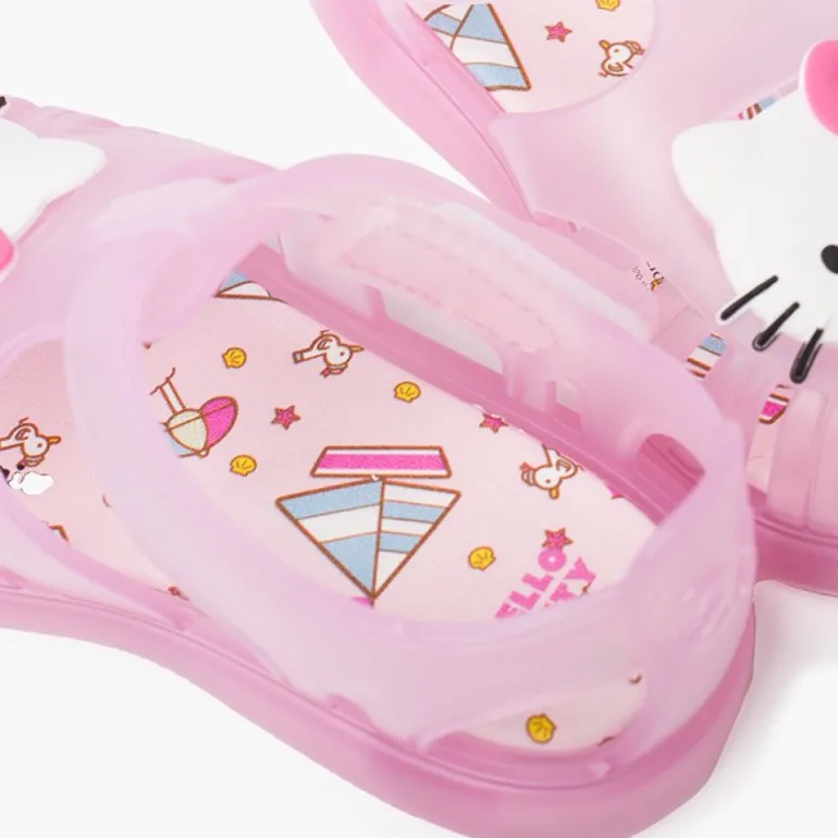 Menino Pisamonas Sandálias De Borracha Hello Kitty Fecho Aderente