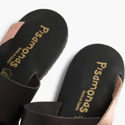 Menina Pisamonas Sandálias Dedo Napa Metalizada