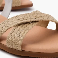 Menina Pisamonas Sandálias Fivela Pala Cruzada Juta