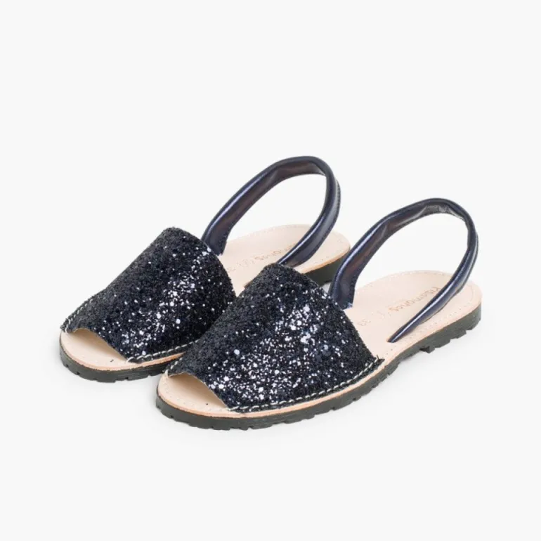 Mulher Pisamonas Sandálias Menorquinas Glitter Menina E Mulher