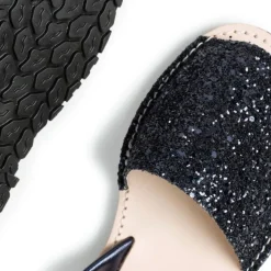 Mulher Pisamonas Sandálias Menorquinas Glitter Menina E Mulher